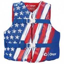 Onyx Nylon General Purpose Life Jacket - Youth 50-90lbs - Stars & Stripes