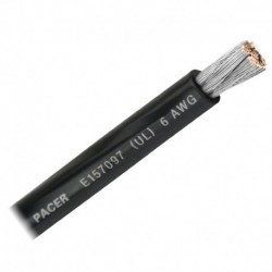 Pacer Black 6 AWG Battery Cable - Sold By The Foot