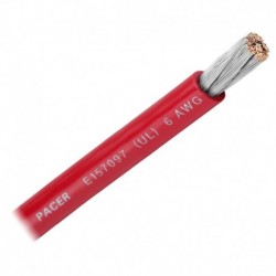Pacer Red 6 AWG Battery Cable - Sold By The Foot