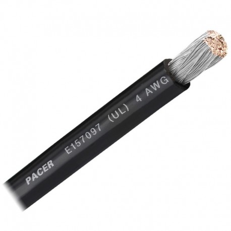 Pacer Black 4 AWG Battery Cable - Sold By The Foot