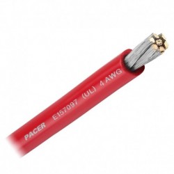 Pacer Red 4 AWG Battery Cable - Sold By The Foot