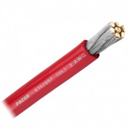 Pacer Red 2 AWG Battery Cable - Sold By The Foot