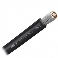 Pacer Black 1 AWG Battery Cable - Sold By The Foot