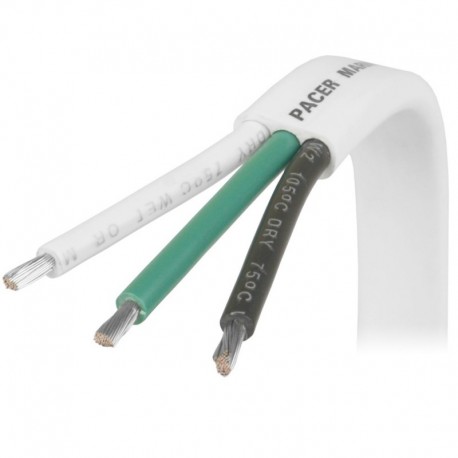 Pacer 10/3 AWG Triplex Cable - Black/Green/White - 500'