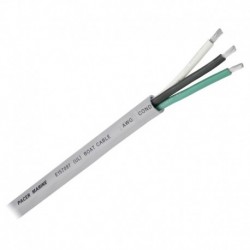Pacer 16/3 AWG Round Cable - Black/Green/White - 100'