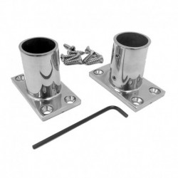 NavPod Stainless Steel Feet f/1.25" Diameter AngleGuards or Stanchion Kits (Rectangular Base) w/Hardware