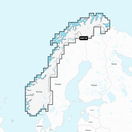 Garmin Navionics+ NSEU071R - Norway Lakes & Rivers - Inland Marine Chart