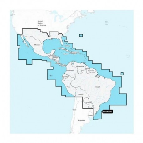 Garmin Navionics+ NSSA004L - Mexico, the Caribbean to Brazil - Inland & Coastal Marine Chart