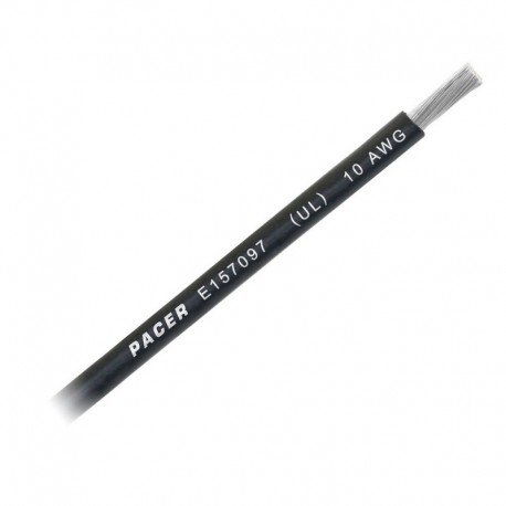 Pacer Black 10 AWG Battery Cable - Sold By The Foot