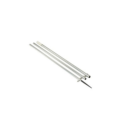 Lee's 16' MKII Bright Silver Pole w/Black Spike 1-3/8" OD - f/Center Riggers