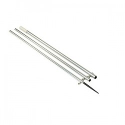 Lee's 16' Center Rigging Pole - Bright Silver/Black Spike (MKII)