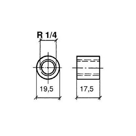 Veratron Pyrometer Sensor Threaded Bushing f/Welding to Manifold f/Thermocoupler Element