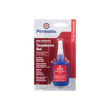 Permatex High Strength Threadlocker RED Bottle - 10ml