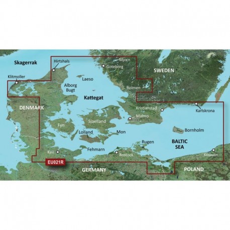 Garmin BlueChart g3 HD - HXEU021R - Denmark East & Sweden Southeast - microSD /SD