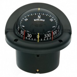 Ritchie HF-743 Helmsman Combidial Compass - Flush Mount - Black