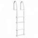 Dock Edge Fixed 4 Step Ladder Bright White Galvalume