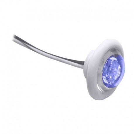 Innovative Lighting LED Bulkhead/Livewell Light "The Shortie" Blue LED w/ White Grommet