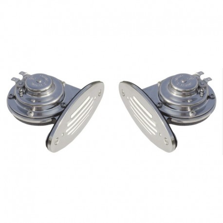 Schmitt & Ongaro Mini SS Dual Drop-In Horn w/SS Grills High & Low Pitch