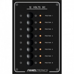 Paneltronics Standard Panel - DC 8 Position Circuit Breaker w/LEDs