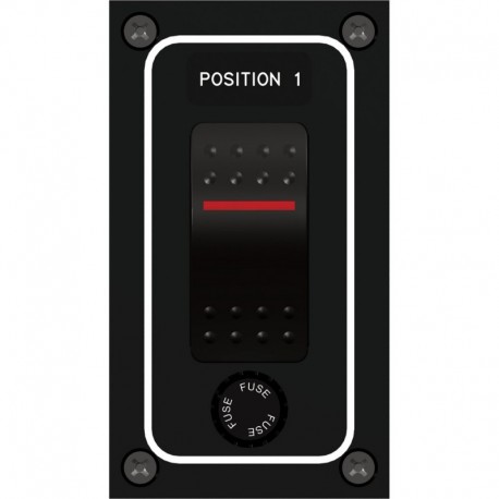 Paneltronics Waterproof Panel - DC 1-Position Illuminated Rocker Switch & Fuse