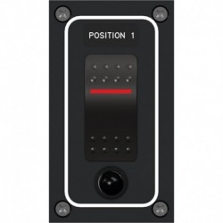 Paneltronics Waterproof Panel - DC 1-Position Illuminated Rocker Switch & Circuit Breaker