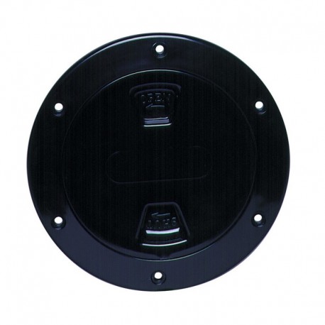 Beckson 4" Smooth Center Screw-Out Deck Plate - Black