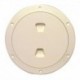 Beckson 6" Smooth Center Screw-Out Deck Plate - Beige