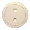 Beckson 6" Smooth Center Screw-Out Deck Plate - Beige