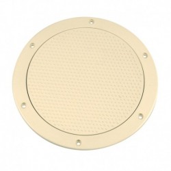 Beckson 6" Non-Skid Screw-Out Deck Plate - Beige