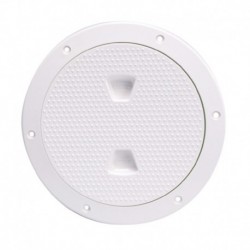 Beckson 6" Non-Skid Screw-Out Deck Plate - White