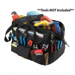 CLC 1535 Tool Bag w/ Top-Side Plastic Parts Tray - 18"