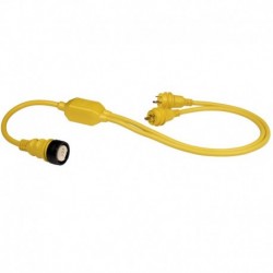 Marinco RY504-2-30 50A Female to 2-30A Male Reverse "Y" Cable