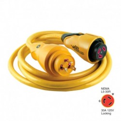 Marinco CS30-12 EEL 30A 125V Shore Power Cordset - 12' - Yellow