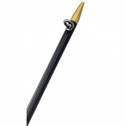 TACO 8' Center Rigger Pole - Black w/Gold Rings & Tips - 1-?" Butt End Diameter