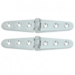 Whitecap Strap Hinge - CP/Brass - 6" x 1-1/8" - Pair