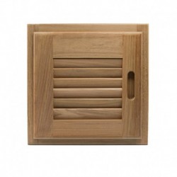 Whitecap Teak Louvered Door & Frame - Right Hand - 12" x 12"