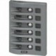 Blue Sea 4376 WeatherDeck Water Resistant Circuit Breaker Panel - 6 Position - Grey