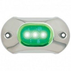 Attwood Light Armor Underwater LED Light - 3 LEDs - Green