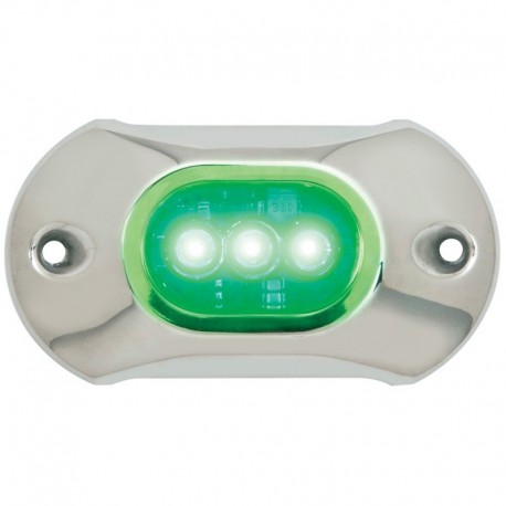 Attwood Light Armor Underwater LED Light - 3 LEDs - Green