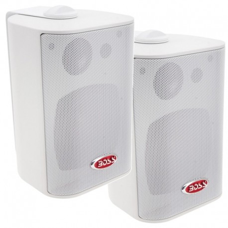 Boss Audio 4" MR4.3W Box Speakers - White - 200W