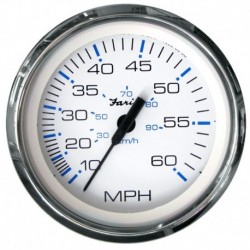 Faria Chesapeake White SS 4" Speedometer - 60MPH (Pitot)