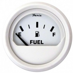 Faria Dress White 2" Fuel Level Gauge (E-1/2-F)