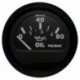 Faria Euro Black 2" Oil Pressure Gauge (80 PSI)