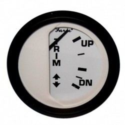 Faria Euro White 2" Trim Gauge f/ Mercury / Mariner /Mercruiser/Volvo DP/ Yamaha ' 01 and Newer