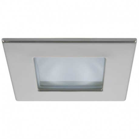 Quick Marina XP Downlight LED - 4W, IP66, Screw Mounted - Square Satin Bezel, Round Daylight Light