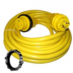 Marinco 30 Amp Power Cord Plus Cordset - 35' - Yellow