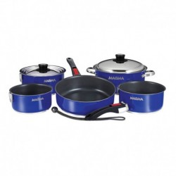 Magma 10 Piece Induction Non-Stick Enamel Finish Cookware Set - Cobalt Blue