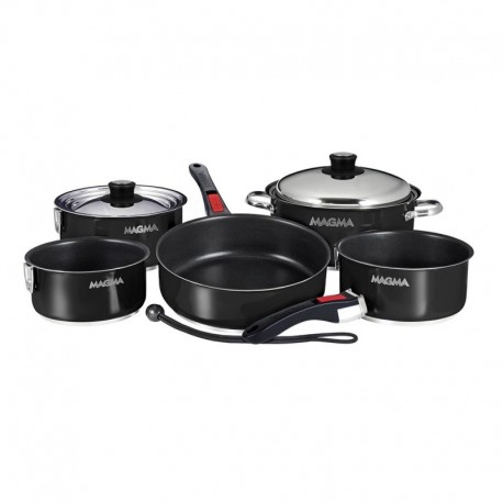 Magma 10 Piece Induction Non-Stick Enamel Finish Cookware Set - Jet Black