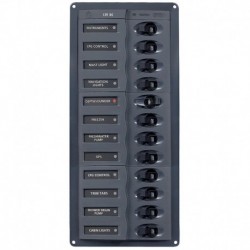 BEP DC Panel - 12-Way - No Meter - Vertical