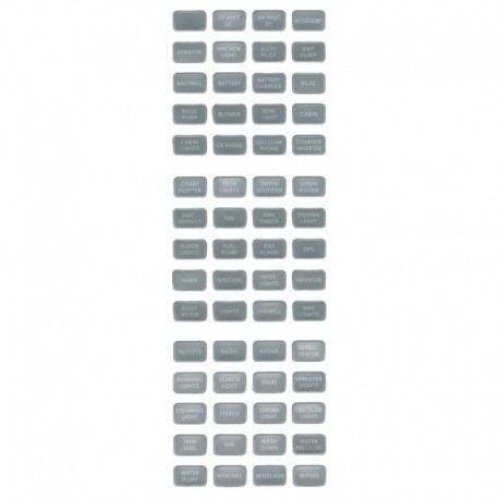 Blue Sea 8217 Grey Small Format Label Kit - 60 Labels